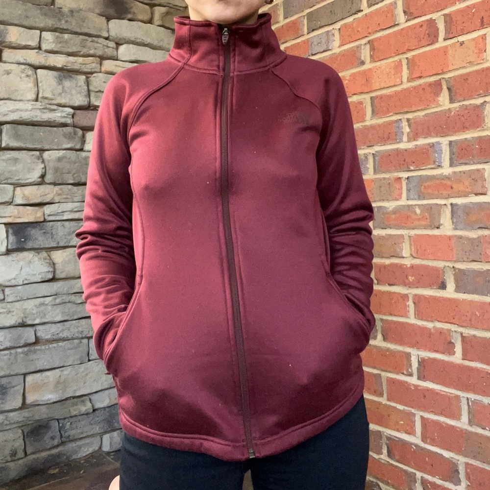 The north face burgundy women’s jacket